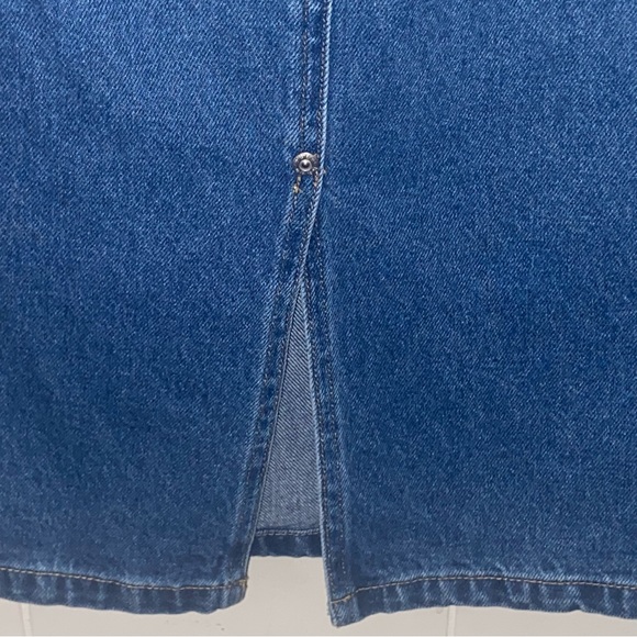 Sigrid Olsen Sport Denim Midi Pencil Skirt Size 4 - Picture 6 of 8